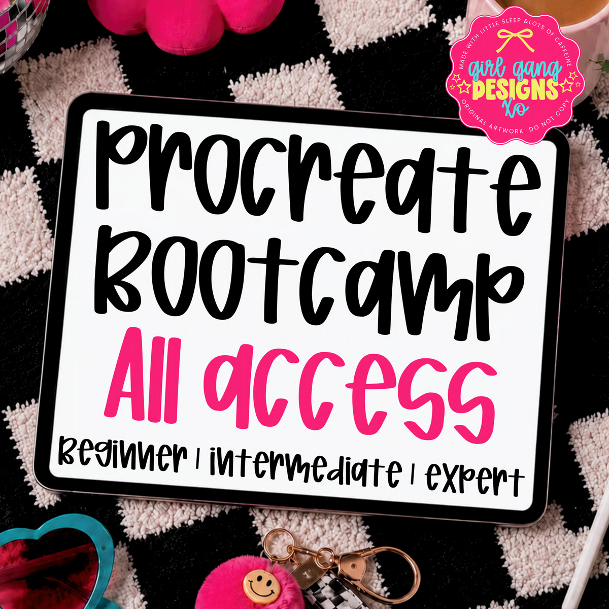Procreate Bootcamp course: ALL ACCESS pre recorded beginner, intermediate and expert levels