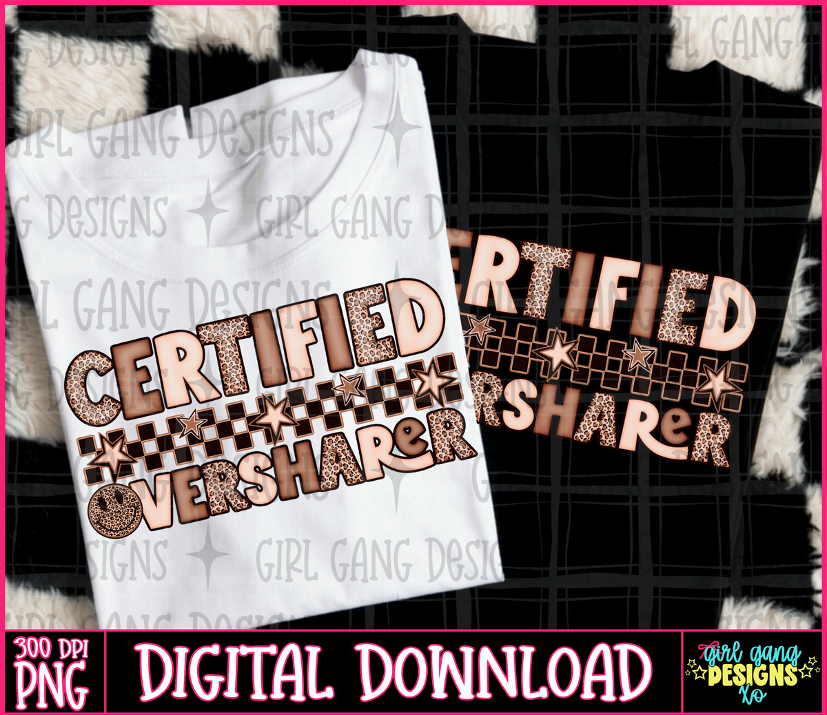 Certified oversharer leopard png smile png