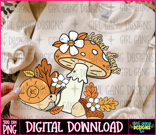 Slow days png mushroom fall snail design