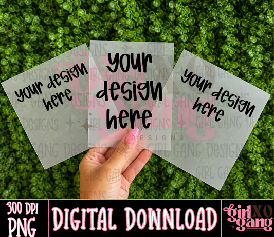 Dtf transfer blank Mock up | 3 transfer mock up image