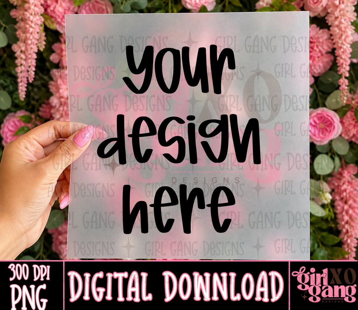 Dtf transfer blank Mock up | 1 transfer mock up image floral