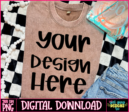 Espresso brown oversized comfort colors  tshirt blank Mock up |2 irl mock up images included