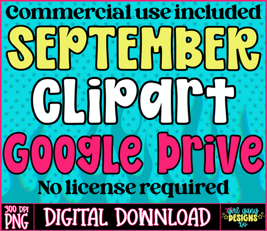 September 2026 hand drawn clipart monthly google drive access