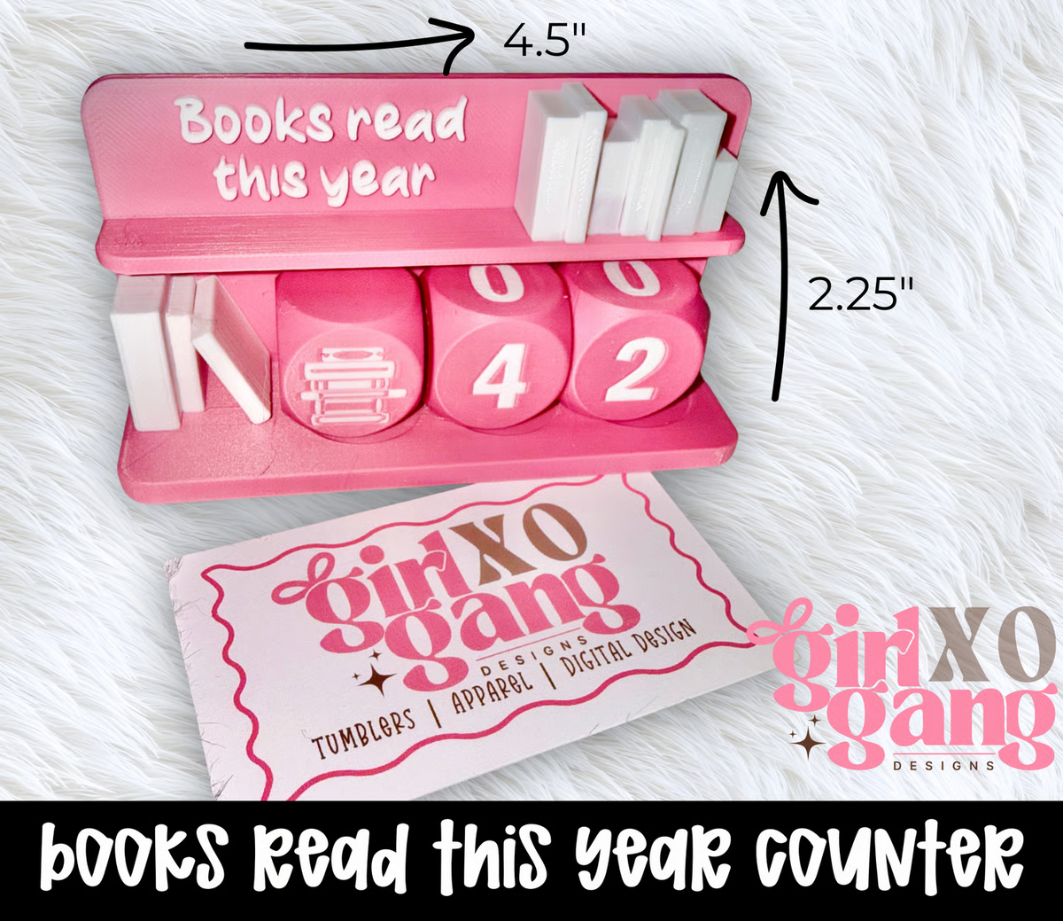Books read this year 3d printed | book counter