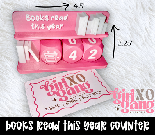 Books read this year 3d printed | book counter