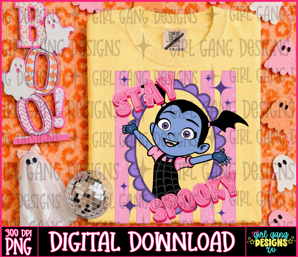 Vampire girl stay spooky  png Halloween kids design