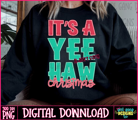 It’s a yeehaw Christmas png western county Christmas