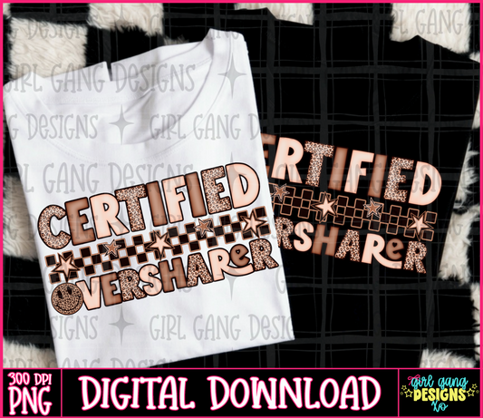 Certified oversharer leopard png smile png