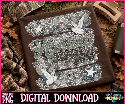 Duck hunting season png back and pocket design
