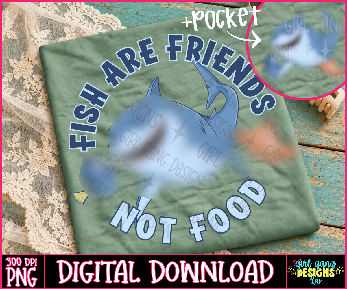 Fish are friends not food png back and pocket clown fish, dory png