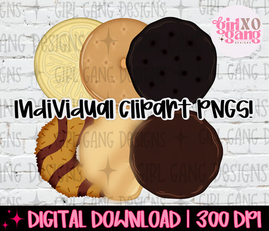 GS Cookies clipart | Hand drawn cookie clipart pngs